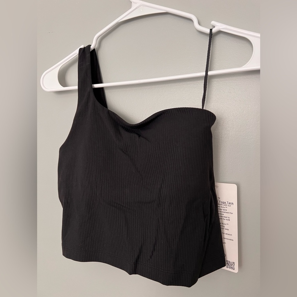 🆕🍋 Ribbed Nulu Asymmetrical Yoga Tank